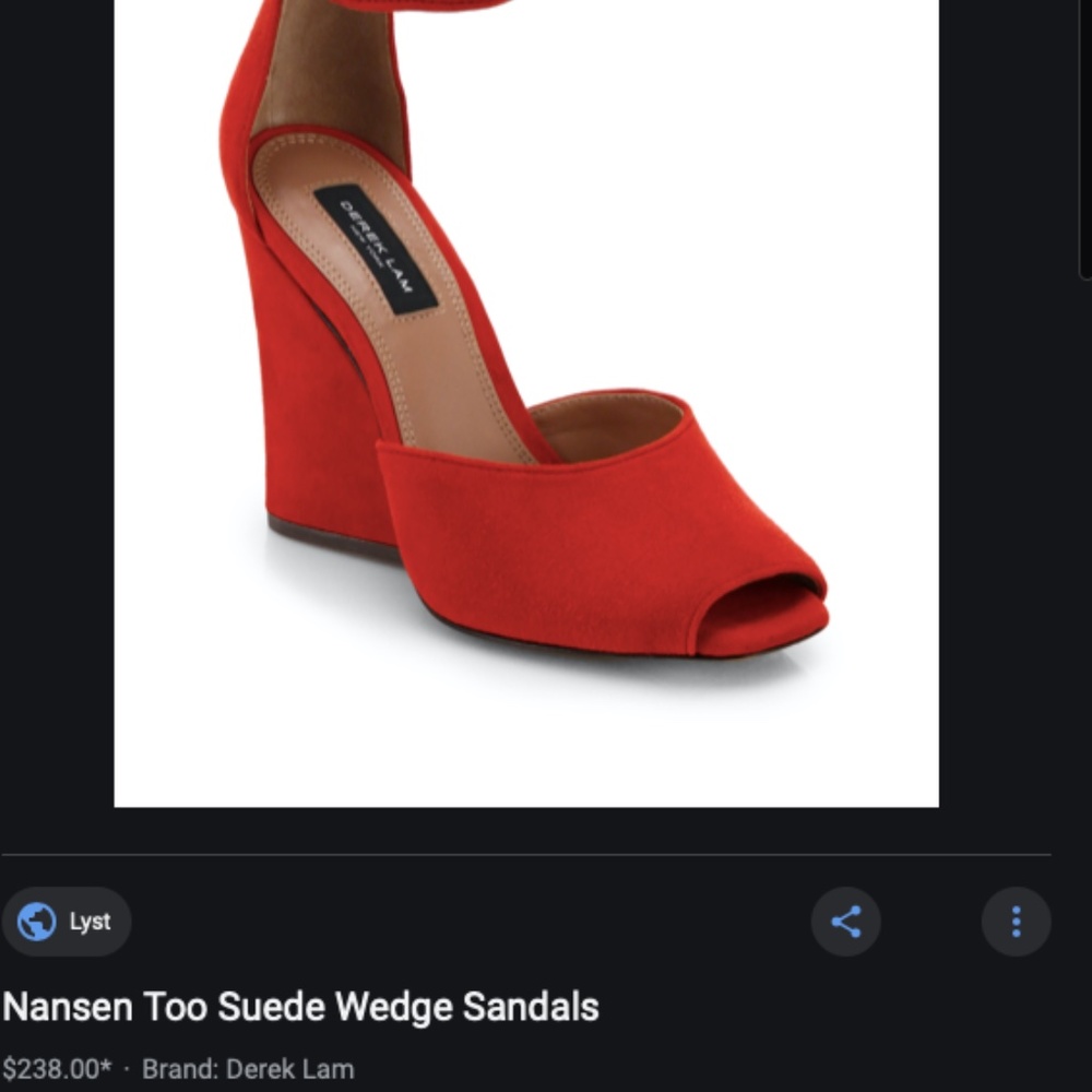 Derek Lam Red suede wedges